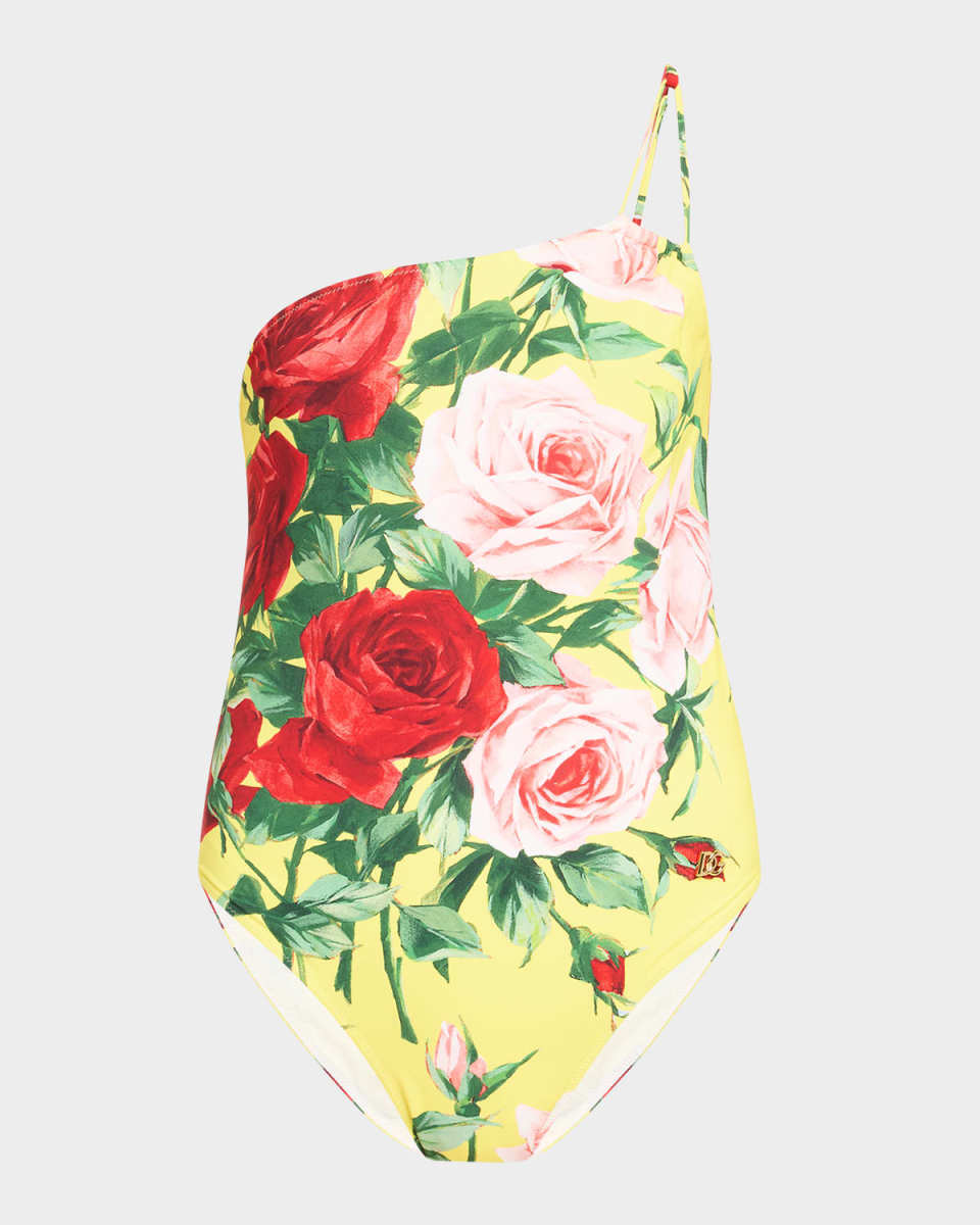 Lycra St. Bouquet Asymmetric One-Piece Swimsuit